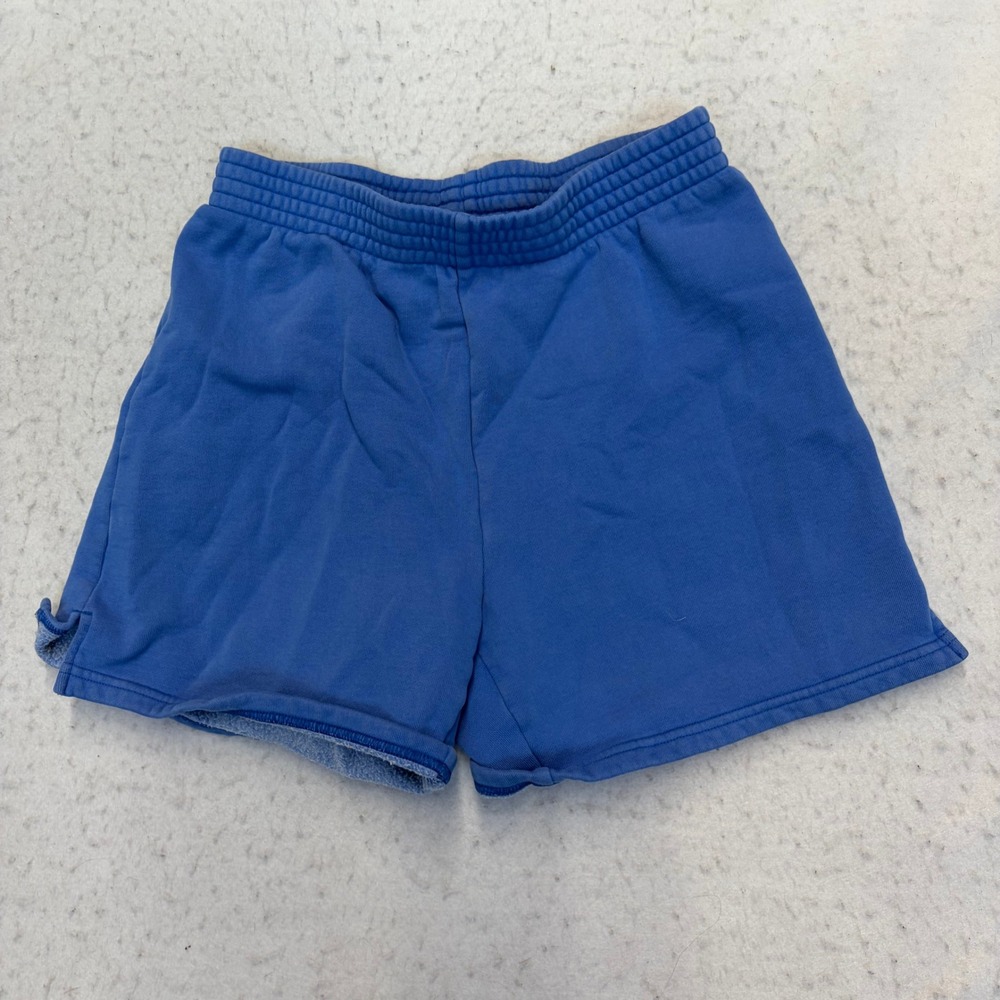Tna Cozy Fleece Perfect Shorts Womens Small Blue Elastic Waist Sweatshorts